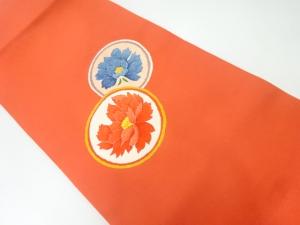 塩瀬花模様刺繍名古屋帯